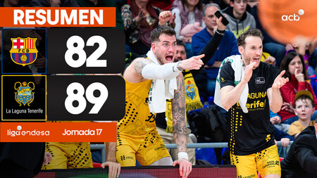 Resumen Barça 82 - La Laguna Tenerife 89 (J17)
