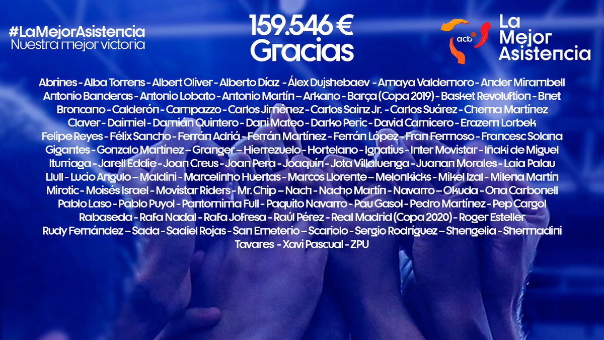 Juntos hemos dado #LaMejorAsistencia: 159.546 euros